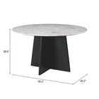 Zuo Strela Dining Table White & Black