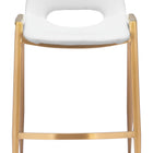 Zuo Desi Counter Stool (Set of 2) White & Gold