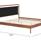 Zuo Netz King Bed Black & Walnut