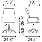 Zuo Primero Office Chair White