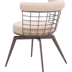 Zuo Saku Swivel Dining Chair Beige & Brown