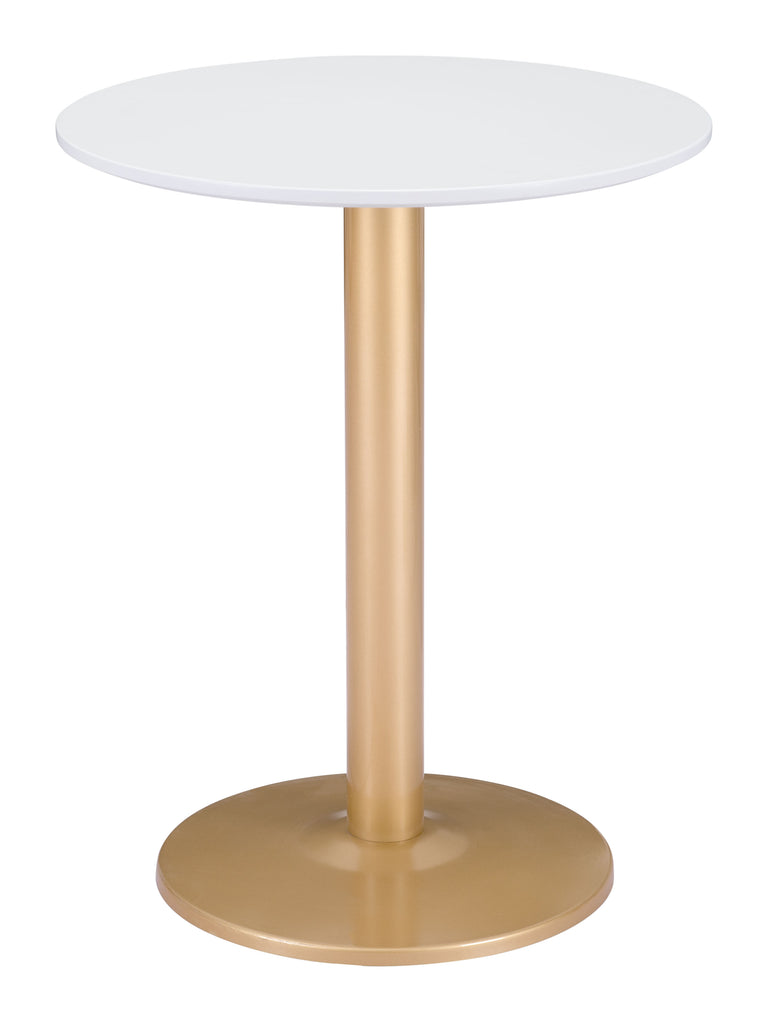 Zuo Alto Bistro Table White & Gold