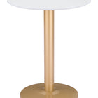 Zuo Alto Bistro Table White & Gold