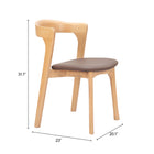 Zuo Pioro Dining Chair (Set of 2) Brown & Natural
