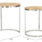 Zuo Bari Nesting Table Set (2-Piece) Natural