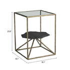 Zuo Ranol Side Table Brass