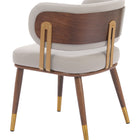 Zuo Brew Dining Chair Beige & Walnut