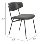 Zuo Charon Dining Chair (Set of 2) Vintage Black