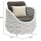 Zuo Coral Reef Accent Chair Gray