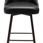 Zuo Keppel Swivel Barstool Black & Bronze