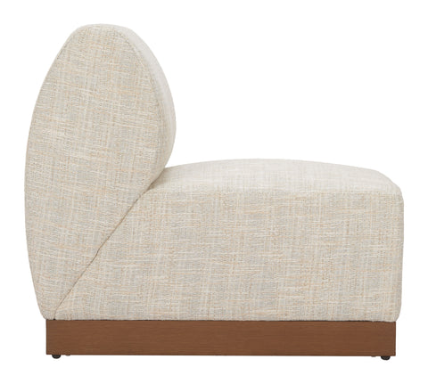 Zuo Christy Armless Chair Beige