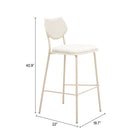 Zuo Zeal Barstool (Set of 4) Light Gray