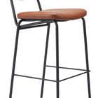 Zuo Charon Barstool (Set of 2) Vintage Brown