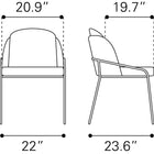 Zuo Jambi Dining Chair (Set of 2) Black & White