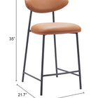 Zuo Rorun Counter Stool (Set of 2) Brown