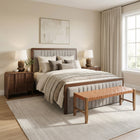 Zuo Somune Queen Bed Gray & Walnut