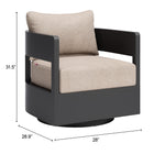 Zuo Foret Swivel Chair Black