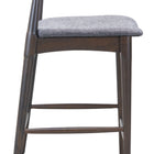 Zuo Tuzka Counter Stool (Set of 2) Gray & Espresso