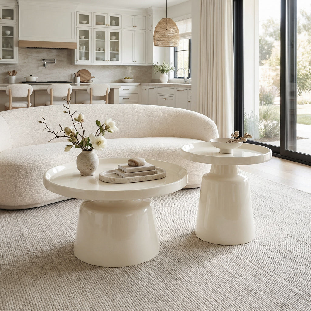 Zuo Beurre Coffee Table Set (2-Piece) Ivory