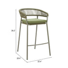 Zuo Skye Barstool (Set of 2) Green