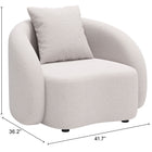 Zuo Sunny Isles Accent Chair Beige