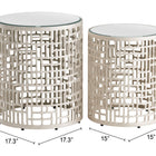 Zuo Reden Side Table Set (2-Piece) Silver