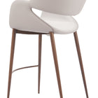 Zuo Limay Counter Stool Beige & Walnut