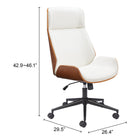 Zuo Flex High Back Office Chair White