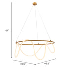 Zuo Wiber Ceiling Lamp Brass