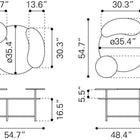 Zuo Viken Coffee Table Multicolor