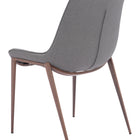 Zuo Magnus Dining Chair (Set of 2) Slate Gray & Walnut