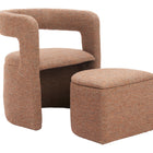 Zuo Atria Accent Chair & Ottoman Tawny Brown