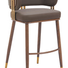Zuo Brew Barstool Brown & Walnut