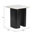 Zuo Fiora Side Table White & Black