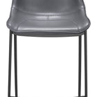 Zuo Magnus Counter Stool (Set of 2) Dark Gray & Black