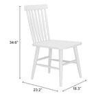 Zuo Zeilen Dining Chair (Set of 2) White