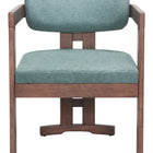 Zuo Poly Dining Chair Moss Gray & Walnut