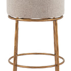 Zuo Nordhavn Swivel Barstool Beige & Gold