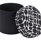 Zuo Boto Storage Ottoman Black & White