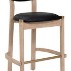 Zuo Rilou Barstool (Set of 2) Black & Natural
