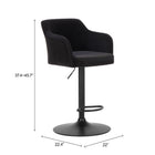 Zuo Prescott Barstool Black