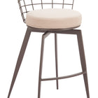 Zuo Saku Swivel Barstool Beige & Brown