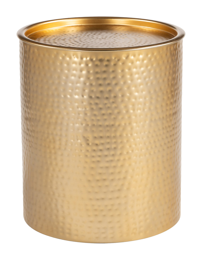 Zuo Coldveil Storage Side Table Gold