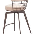Zuo Saku Swivel Counter Stool Beige & Brown