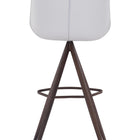 Zuo Aki Barstool (Set of 2) White & Walnut