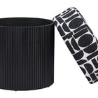 Zuo Boto Storage Ottoman Black & White
