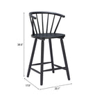 Zuo Stenger Counter Stool (Set of 2) Black