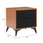 Zuo Zarif Nightstand Black & Walnut