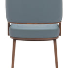 Zuo Poise Dining Chair Azure Gray & Walnut