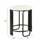 Zuo Obel Side Table White & Black